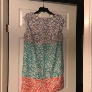 Multi color silk dress